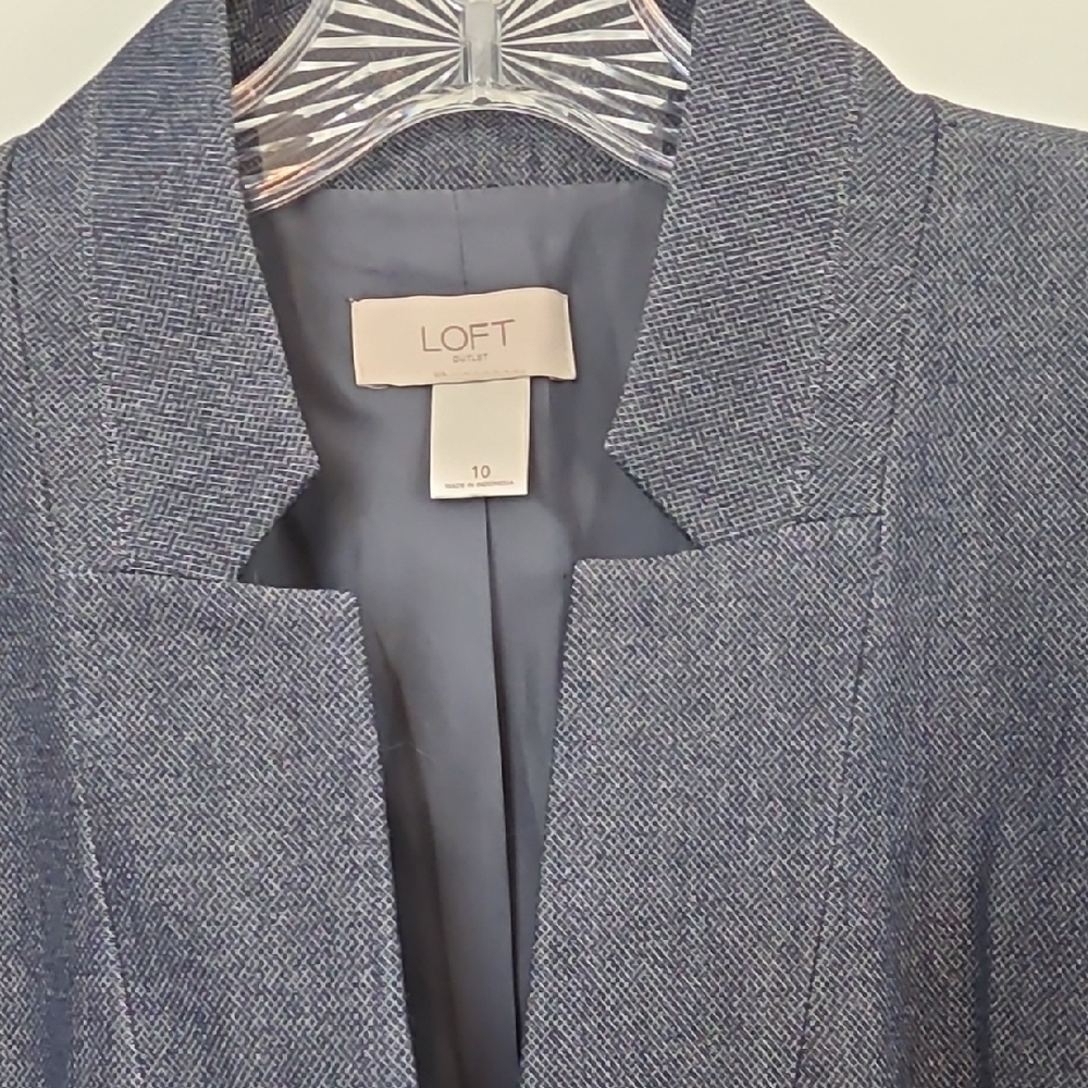 LOFT Women's Charcoal Blazer Jacket - Picture 4 of 5